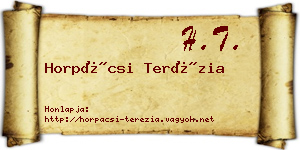 Horpácsi Terézia névjegykártya