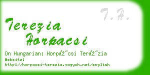 terezia horpacsi business card